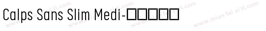 Calps Sans Slim Medi字体转换